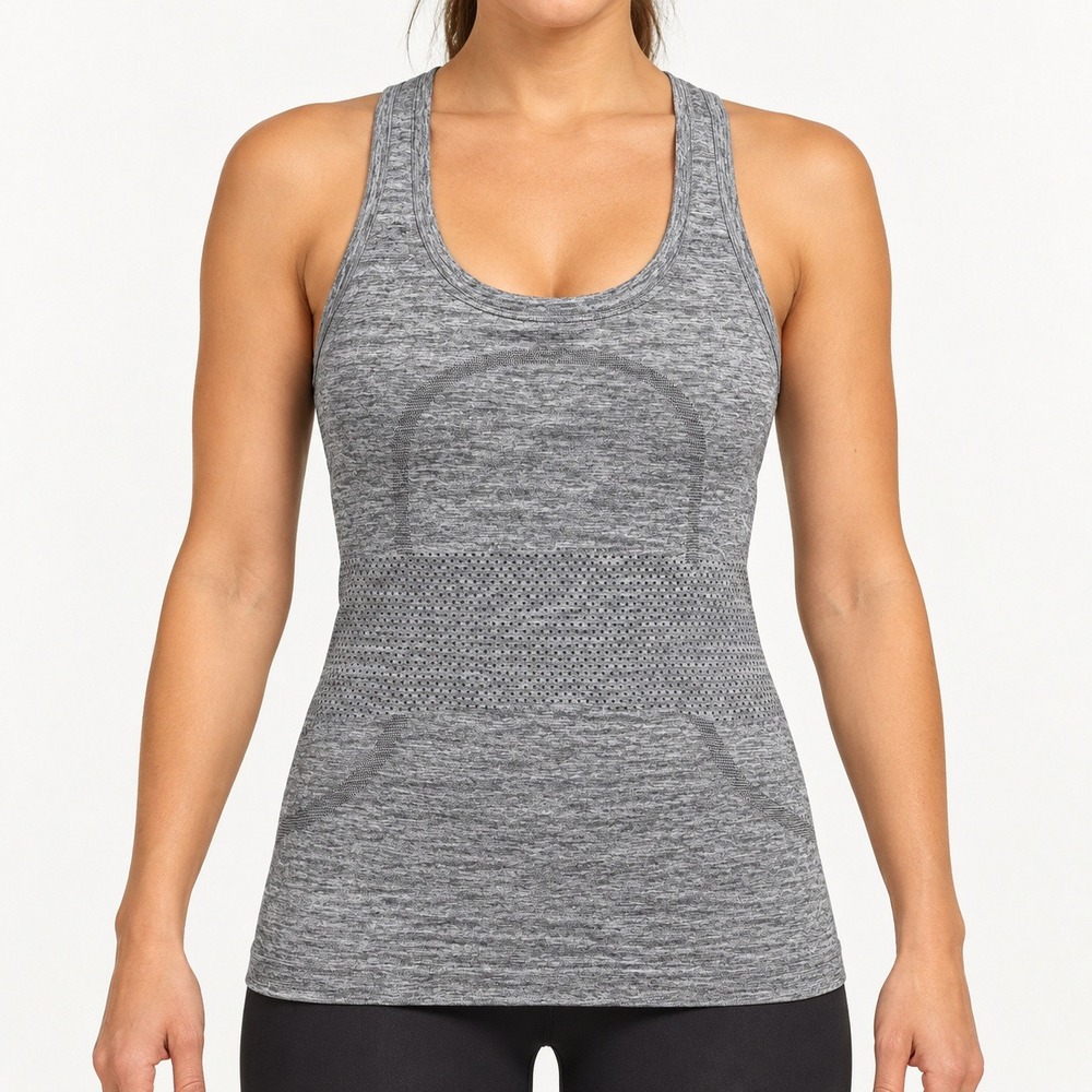 Lululemon Swiftly Tech Racerback Tank Top Heathered Grey Space Dye Activewear